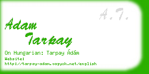 adam tarpay business card